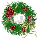 Wreath w/ Red & Gold