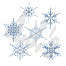 Ice Blue Snowflakes