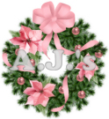 Pink Poinsetta Wreath 