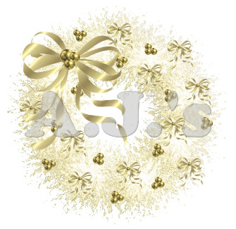 Golden Holiday Wreath