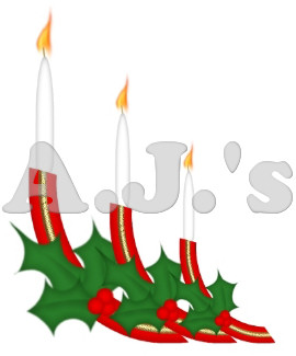 Christmas Holly Candles