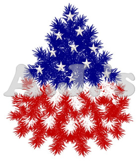 Patriotic Christmas Tree