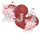 Deep Red Hearts w/ Roses