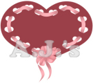 Red Heart w/ Ribbon